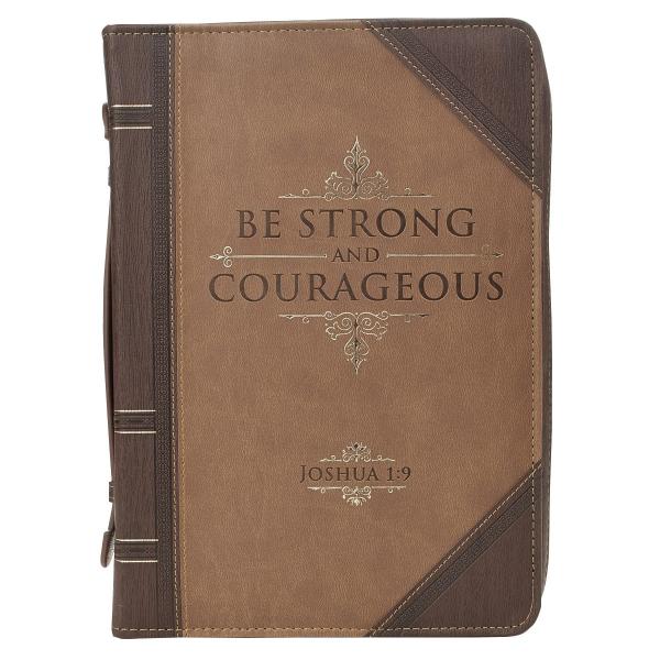 BBM 592 Bibeltrekk Luxleather Medium - Be Strong & Courageus