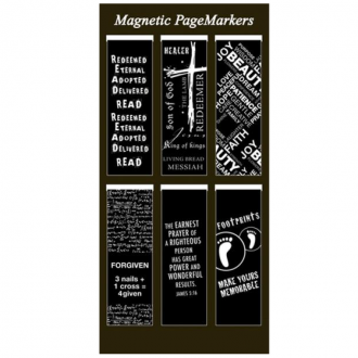 MGB 001 Magnetisk Bokmerke - Black & White (6 pk)